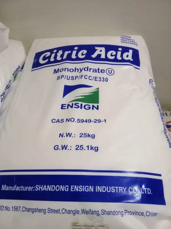 Citric acid monohydread.